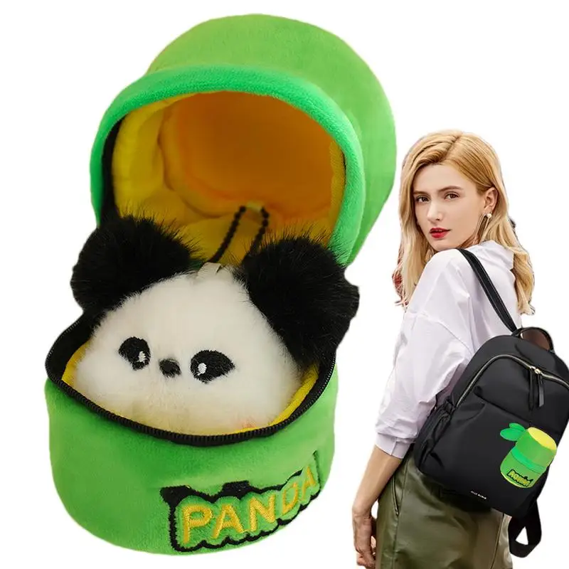 

Симпатичный плюшевый брелок с рисунком панды, трубчатый брелок для ключей, подвеска, сувенир, крепится к сумке, кошельку, портмоне, любимым пандой