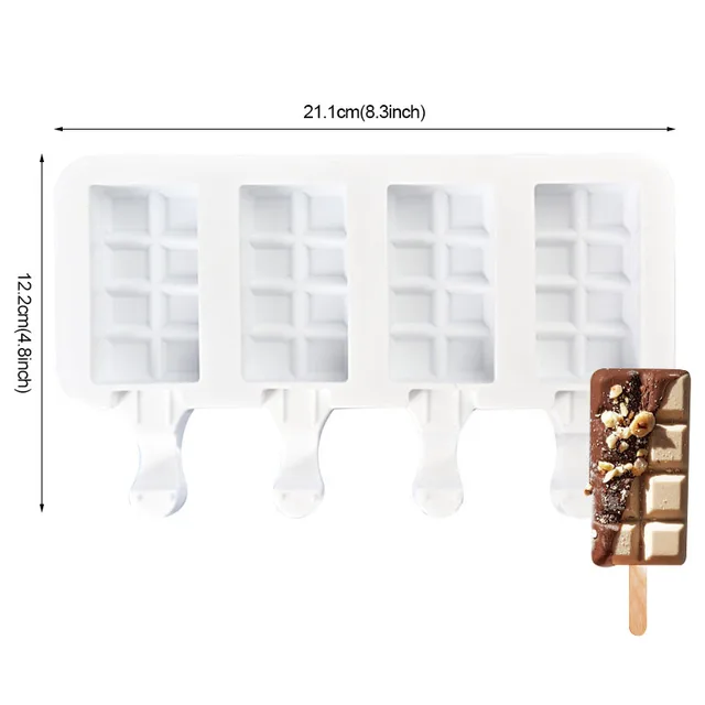 Silicone Ice Cream Mold DIY Chocolate Dessert Popsicle Moulds Tray Ice Cube Maker Homemade Tools Summer Party Supplies Style6