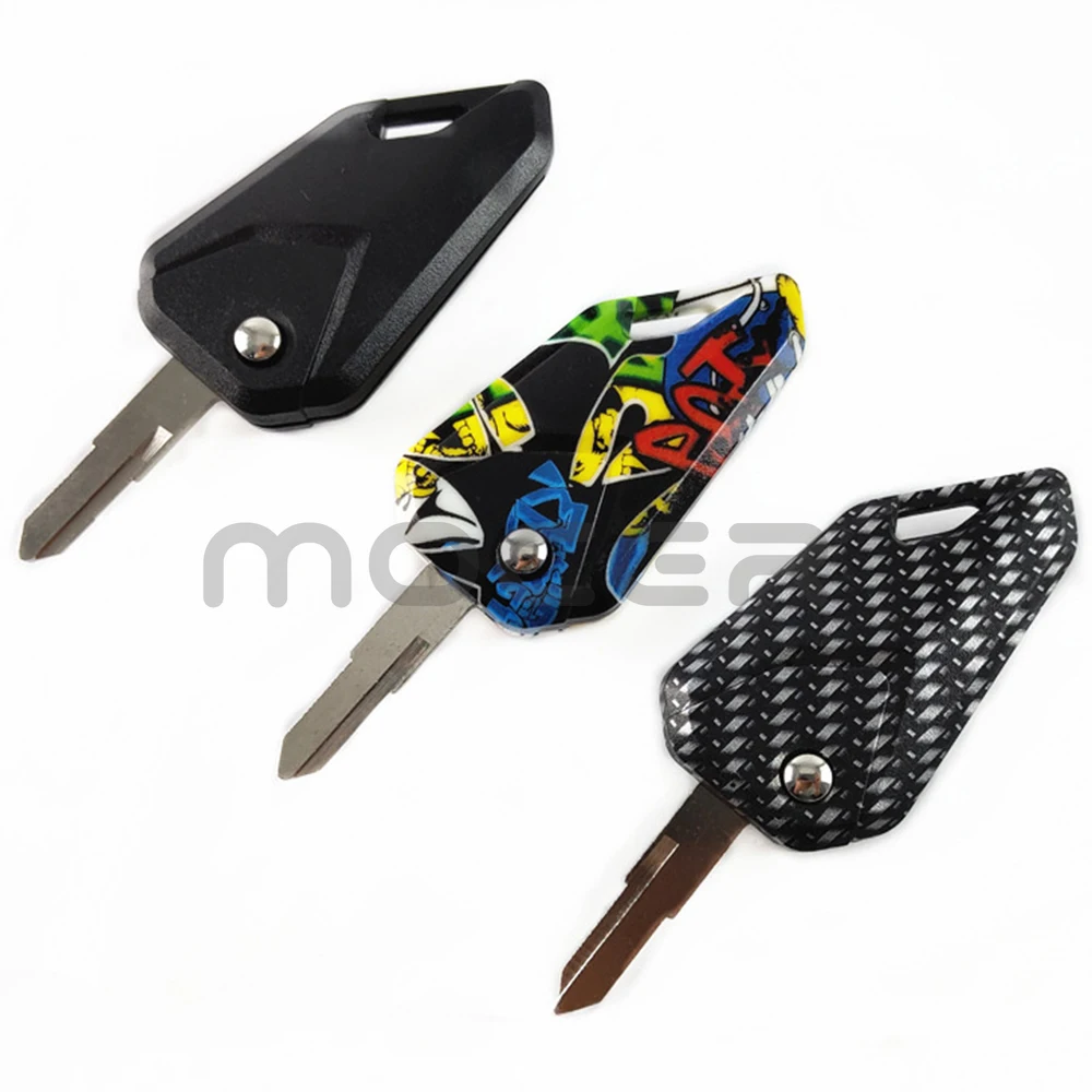 

Motorcycle Accessories DIY Key Head Motocross Key Cover For Honda Kawasaki Yamaha Suzuki Uncut Blank Blade Automatic Bouncing