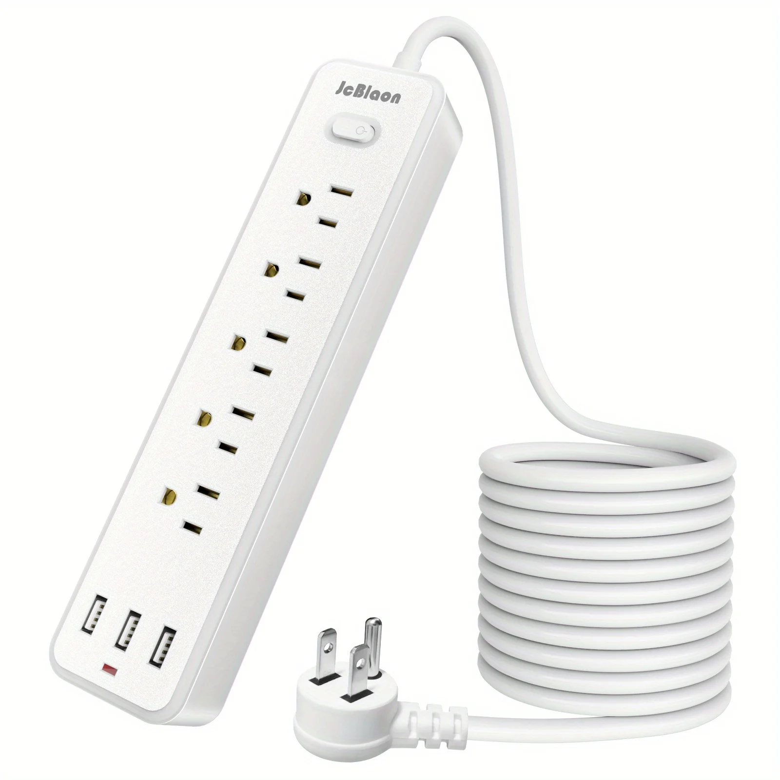 US Plug Power Strip ซ็อกเก็ตไฟฟ้า 5 ช่องจ่ายไฟ AC 3 พอร์ต USB 3.3FT/6FT สายต่อ Multiprise Network Filter Fast CHARGING 1