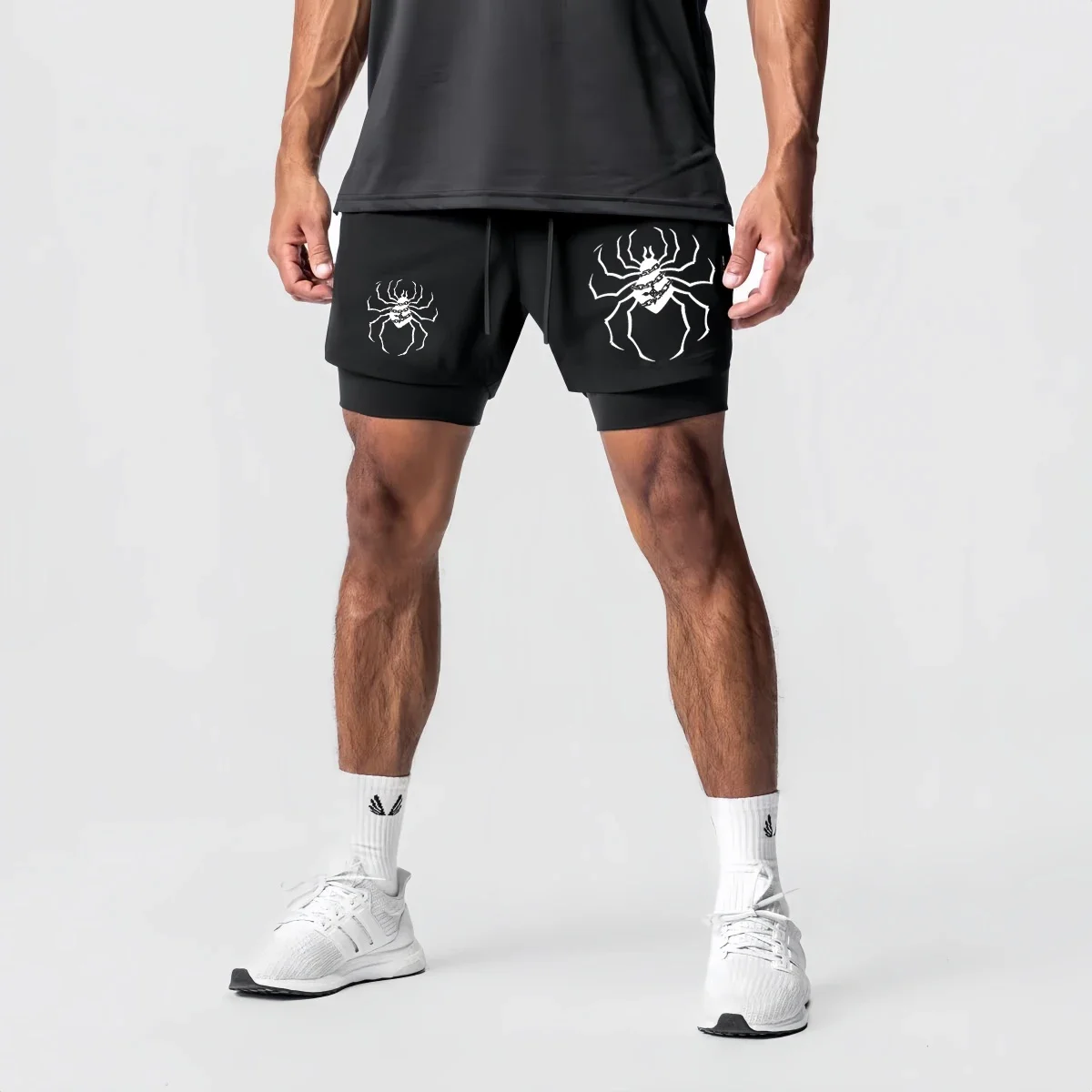 Anime Hunter X Hunter Gym Shorts for Men Breathable Spider Performance Shorts Summer Sports Fitness Workout Jogging Short Pants 2