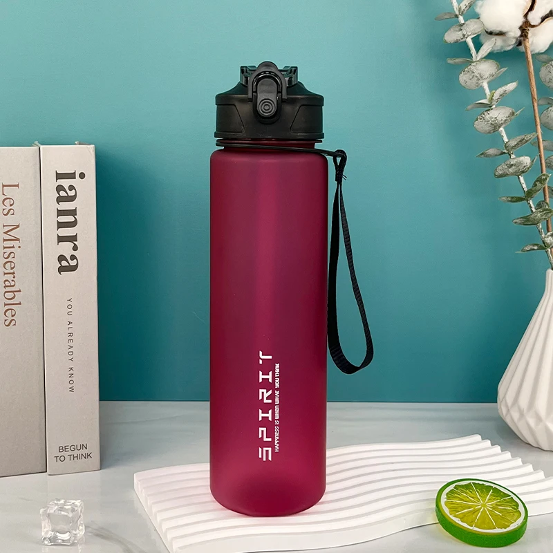 Large Capacity Motivational Water Bottle - Leak-Proof, Portable, and Reusable for Outdoor and Gym Activities
