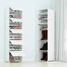 Combination Shoe Rack Simple Shoe Cabinet Resin Modern Minimalist Assembly Storage Multi-layer Dustproof Household Boot Cabinet