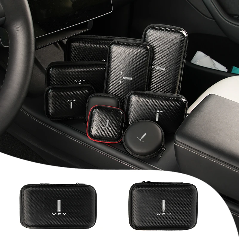 Car Logo Eva Electronics Storage Bag Cuffie Usb Stick Case Mini Zipper Bag Per Wey Great Wall Haval H6 H9 M6 F7 F7X Poer