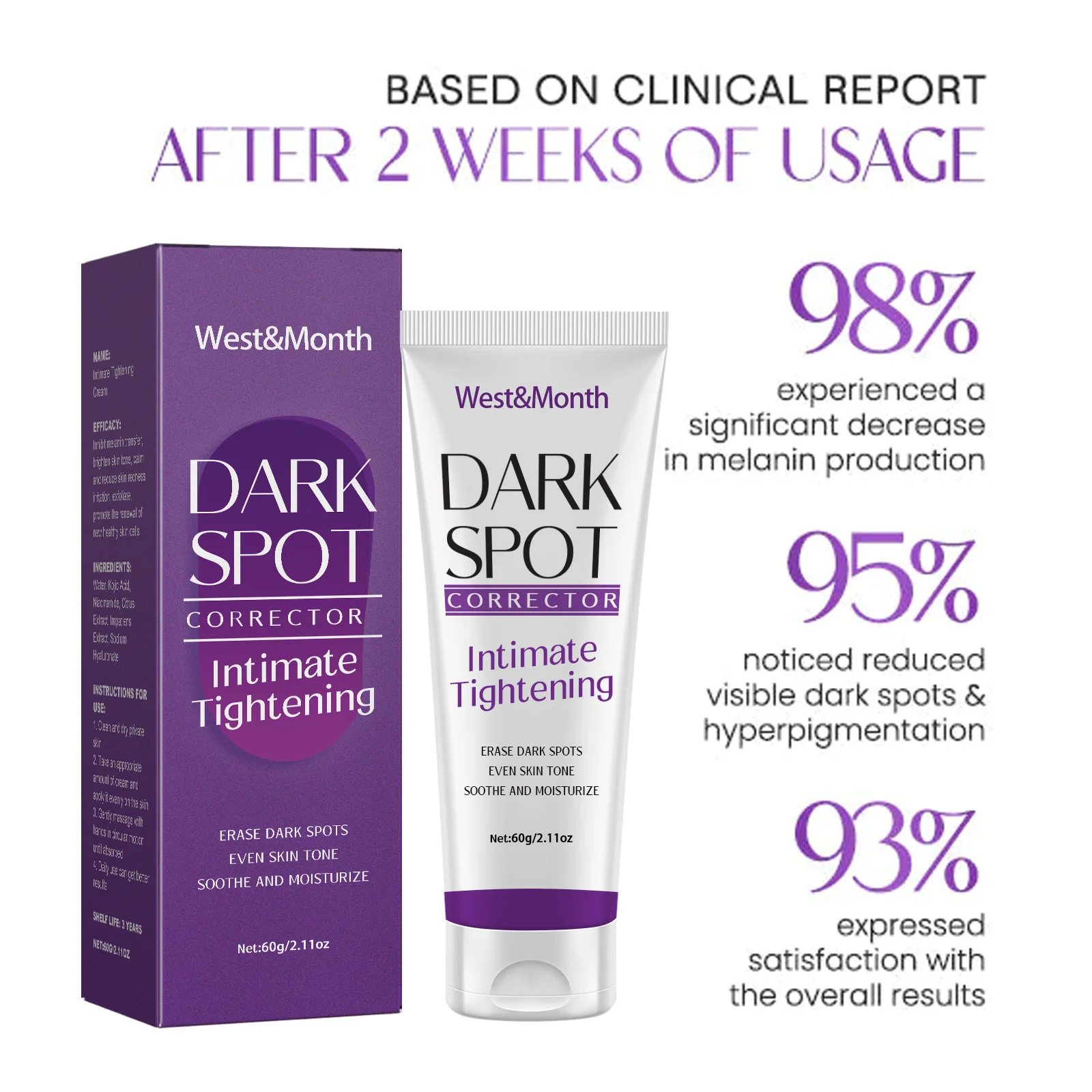 Body Whitening Lotion Dark Spot Remover For Underarms Knees Elbows Melanin Bleaching Lightening Skin Moisturizing Cream 60g 5