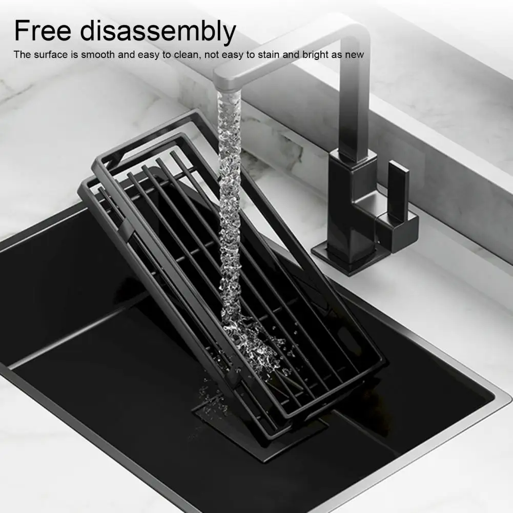 Stable Useful Punch-free Kitchen Storage Organizer Long Lasting Storage Organizer Easy to Install Kitchen Supplies