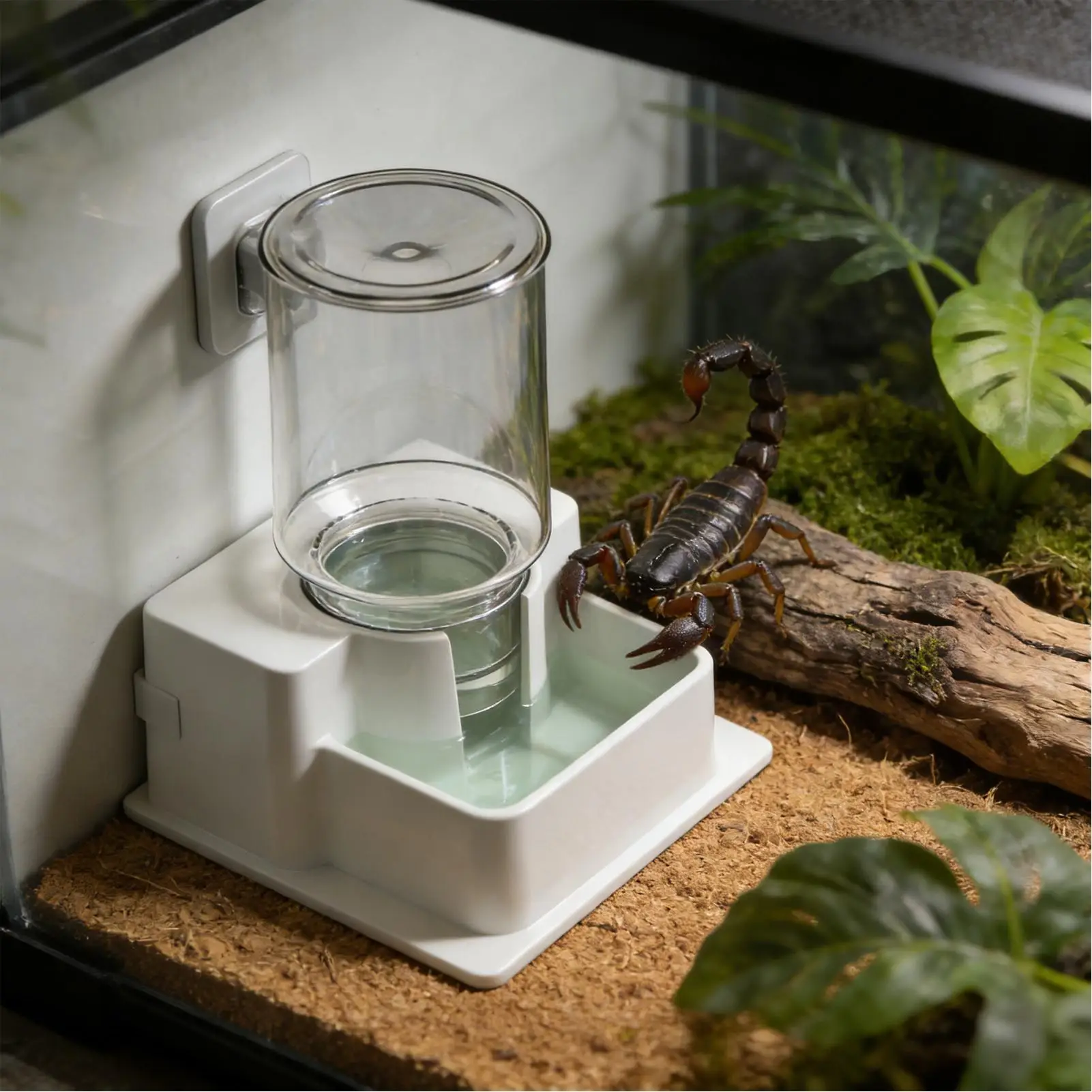 Ciotola Automatica per Acqua per Rettili, Contenitore Riutilizzabile, Stazione di Alimentazione Creativa, Ornamento, Strumento per Bere per Serpenti, Tartarughe e Geco - immagine 4