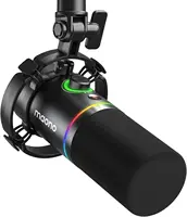 Maono XLRUSB Dynamic Microphone For Gaming Recording Streaming Youtube Metal Mic With Software Tap-to-Mute Gain Knob PD200X