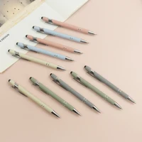 10/20/30 Pcs Random Color Ballpoint Pens Retractable Multipack 2 in 1 Pens Set with Stylus Tip Black Ink Funny Pens for Work 5