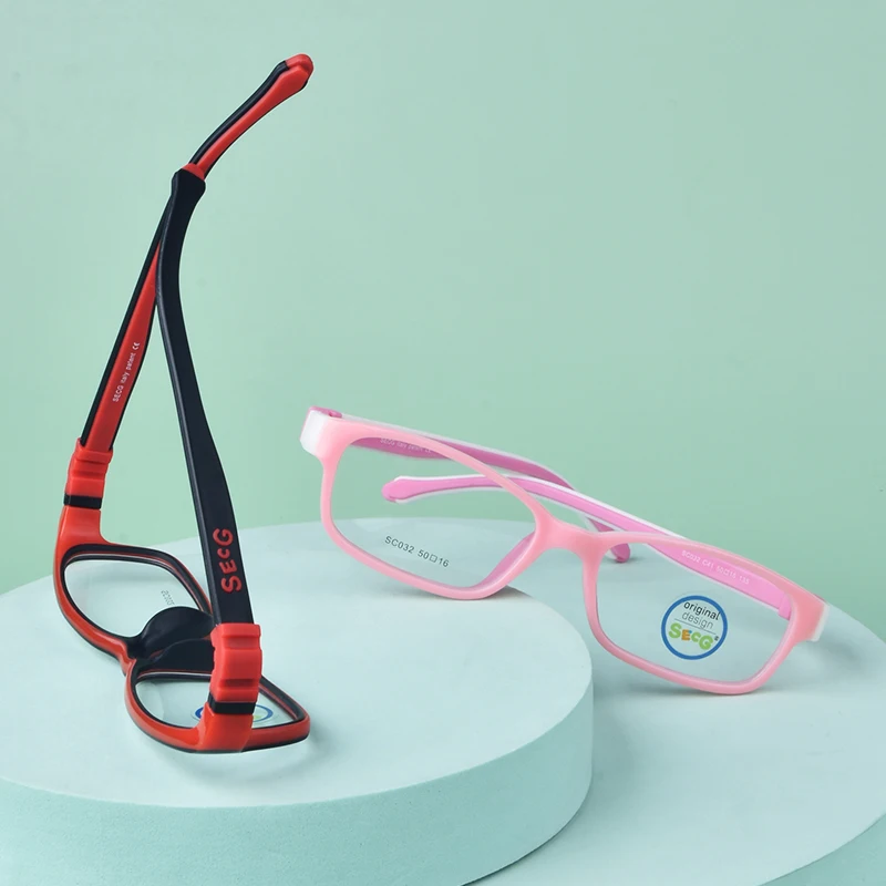 SECG Ultralight Flexible Soft Kids Glasses Frame Children Optical Spectacle Frame Sight Eyeglass Lunettes De Vue Enfant