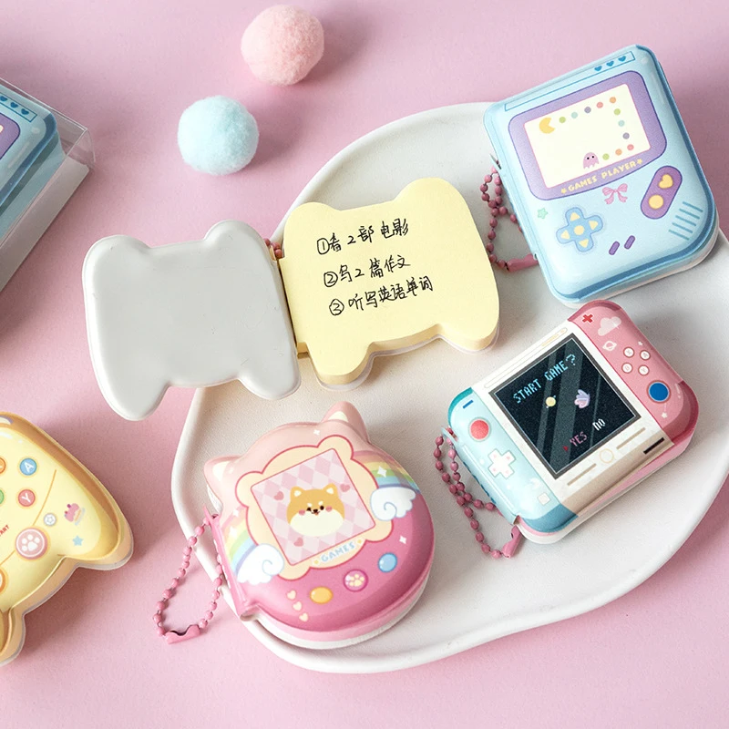 Mini Portable Cute Special-shaped Cartoon Memo Pads Game Console Shape Sticky Note Portable Message Book Decompression Book