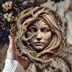Aluminum Tree Face Wall Art Sign - Perfect Metal Decor - 20x20cm