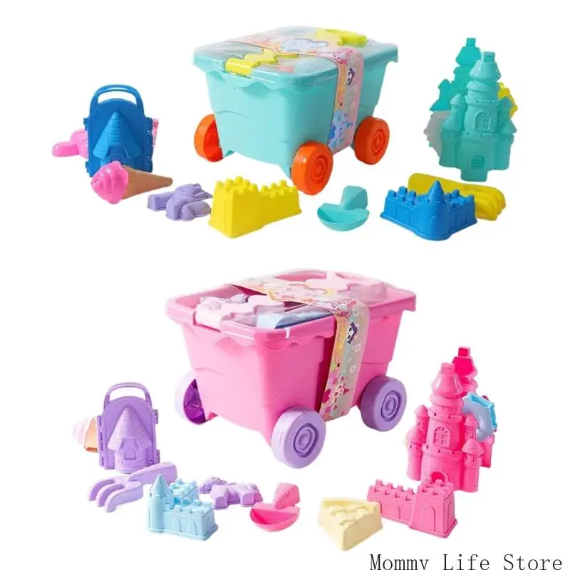 Kreatives Strandspielset aus ABS-Sand, inklusive Eimer, Schaufel und Rechen_voghion.com