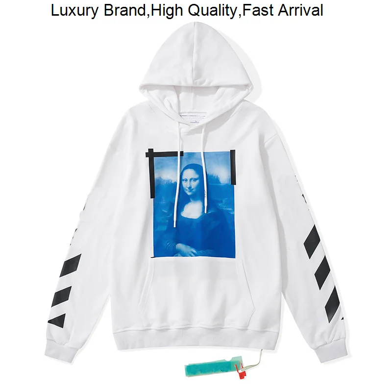 

Fashion Off Arrows Unisex Luxury Designer Brand Hoodie Casual Basic Long Sleeve Streetwear Pullover black