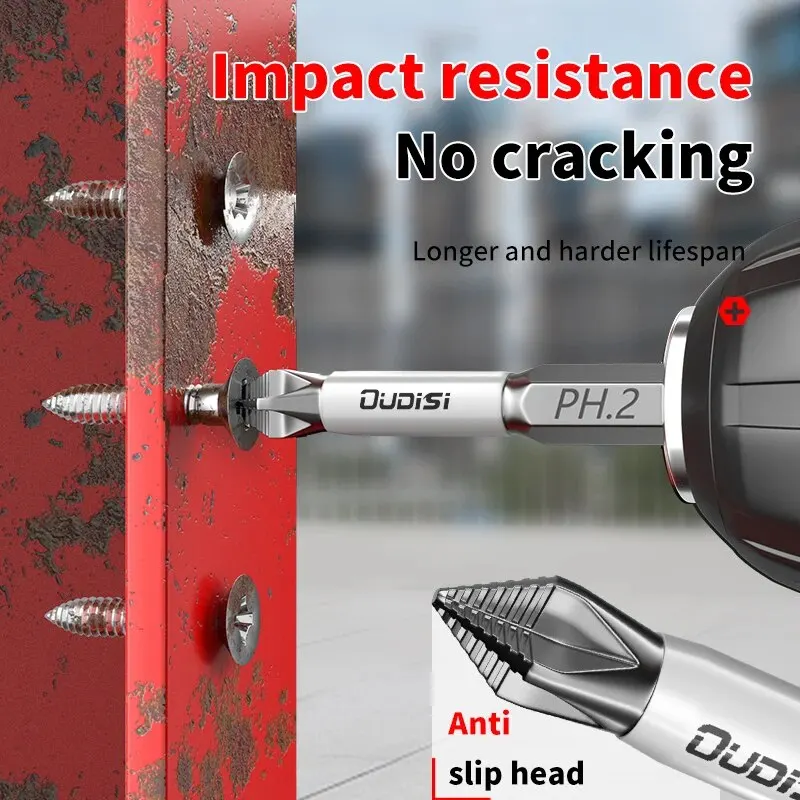 Cross Screwdriver Head, Strong Magnetic Anti Slip Tungsten Steel, High Hardness Electric Screwdriver Tool, Screwdriver Head, Han 4