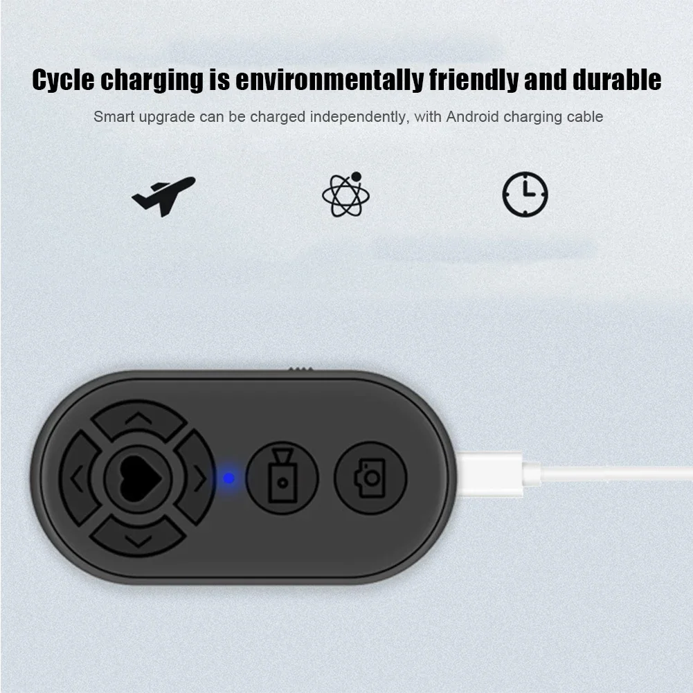 Description Picture 6 of itemRechargeable Bluetooth-compatible Remote Controller 7 Buttons Wireless Mobile Phone Selfie Photo Shutter for Video Page Turner
