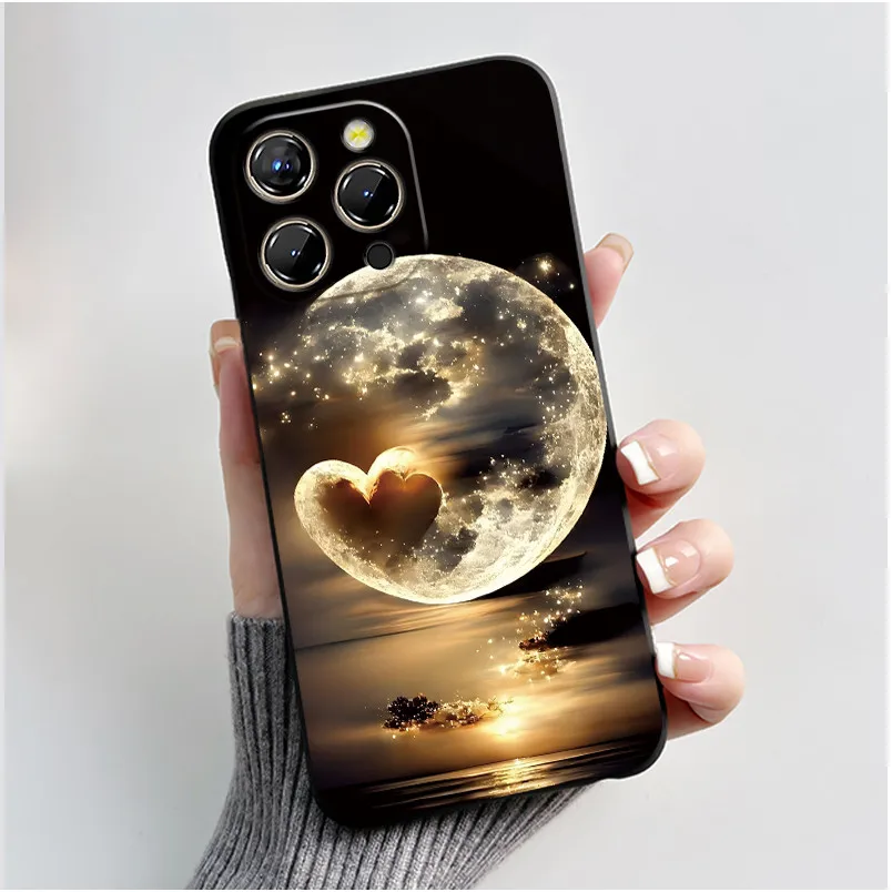 Luxury Cute Love Heart Rabbit Black Soft Silicone Protective Phone Case