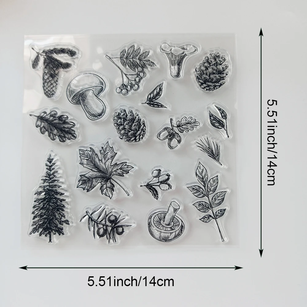 AZSG New Space Plants Waves Clear Stamps/Seal For DIY Scrapbooking Card Making Album Decorative Silicone Seal Craft