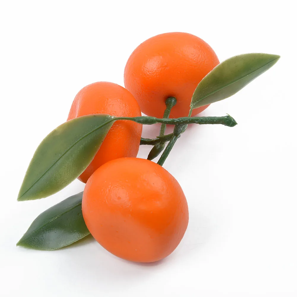 1 Stiel künstliche Frucht Mandarine dekorative Obst und Gemüse Küche gefälschte Display Lebensmittel für Home Decor Requisiten – Detail 10