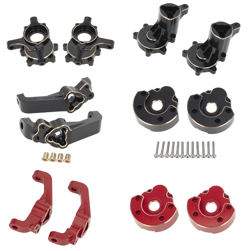 

Brass Front Outer Portal Housing Caster Mounts Rear Axle Carriers Gear Cover for Redcat GEN8 Scout II 1/10 RC Car Upgrade Parts
