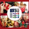 Christmas Advent Calendar with Polyhedral Dice Pouches Necklaces Stickers Socks Funny Christmas Gifts for board game lovers