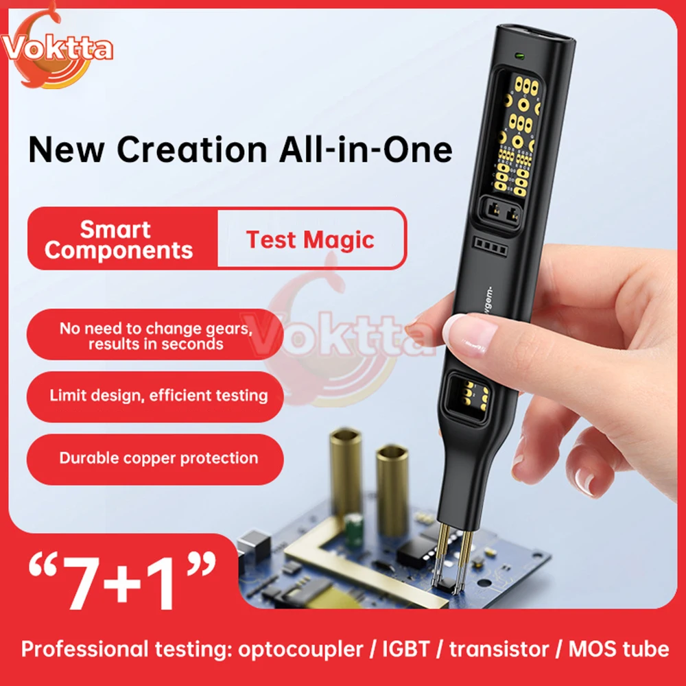 Optocoupler Tester Transistor Tester Multifunctional Optocoupler Tester Handheld Integrated Circuit Tester IC Transistor Meter Diode Triode Circuit Chips Detector