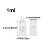 20/100pcs 1ml Mini Glass Bottles Pendants With Plastic Stopper Small Bottle Decoration Crafts Vials Jars 2