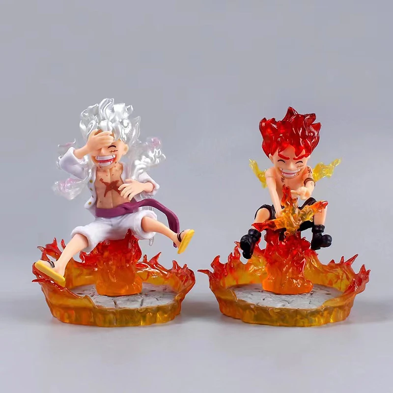 

10 см One Piece Gear 5 Sun God Luffy Ника Q Version аниме фигурка из ПВХ, игрушка, строительный подарок