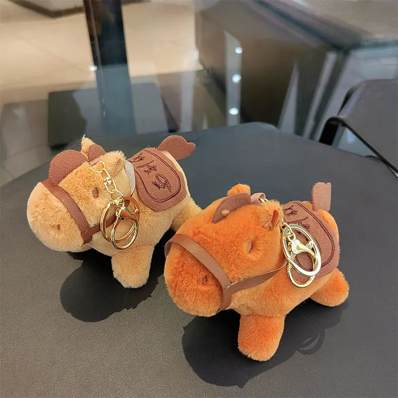 

Pony Doll Plush Keychain Pendant Phone Car Backpack Key Chain Holder Cartoon Hanger Keyring Buckle Gift for Friend Family Lover