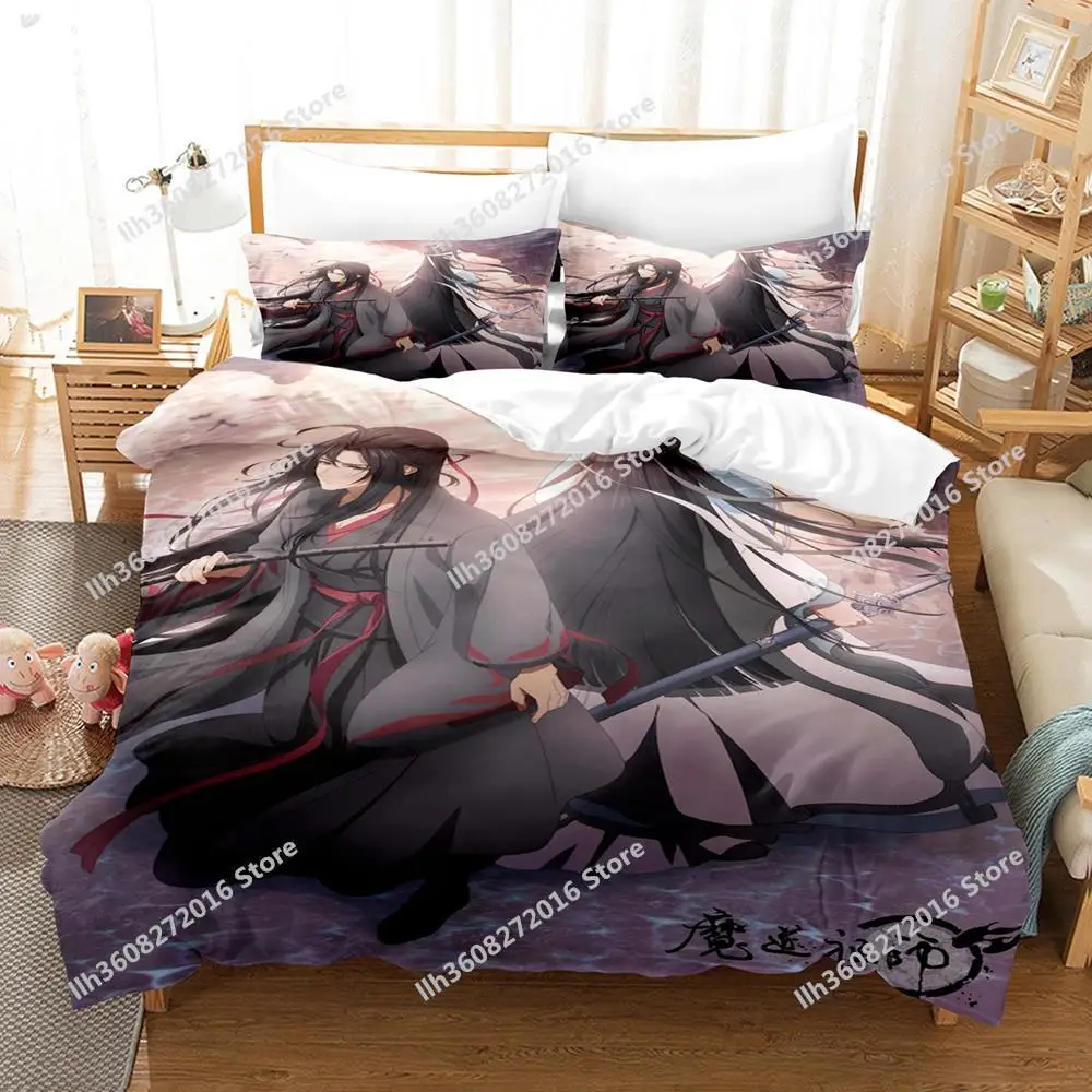 2025 Mo Dao Zu Shi The Grandmaster of Demonic Cultivation Bedding Set Cartoon Anime three-piece set Adult Kid Bedroom Duvetcover 2