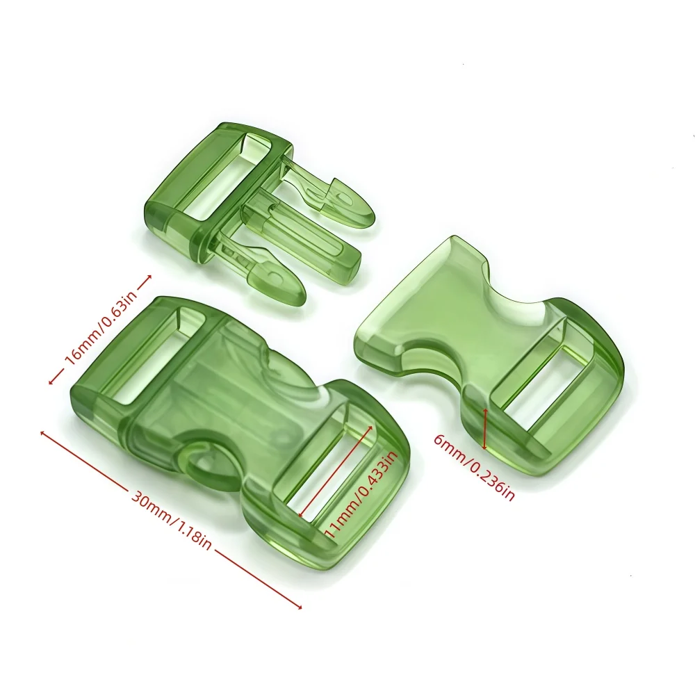 10-100 Stück RoYishi 3/8 Zoll robuste, farbenfrohe Kunststoff-Schnellverschluss-Schnallen für DIY Paracord Armbänder, Katzenhalsbänder und Rucksackteile – Detail 3
