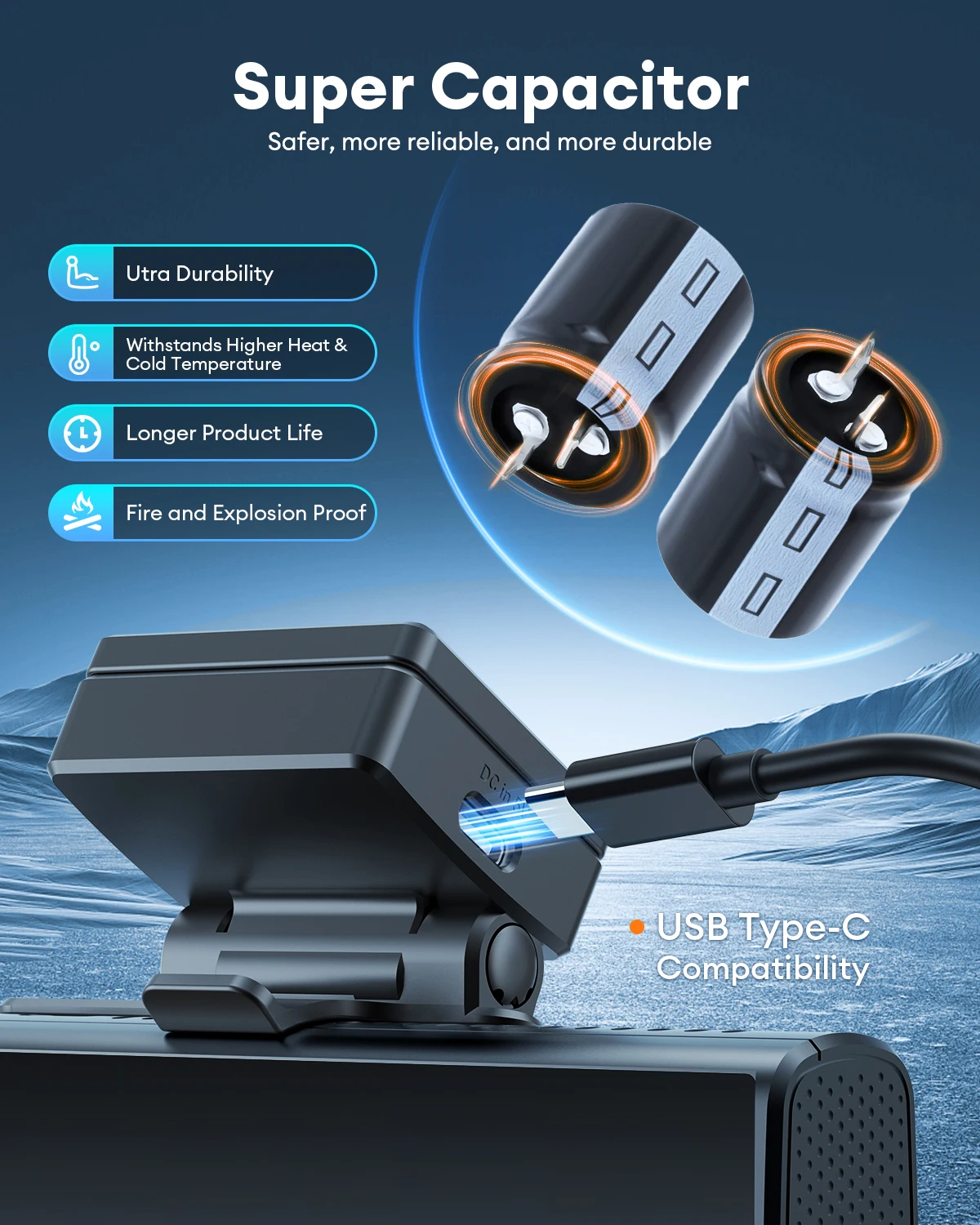 AZDOME M580  DVR 5K  ķ, 4K + 1080P  GPS, 5GHz WiFi    ڵ, 24 ð  , WDR ߰ ð