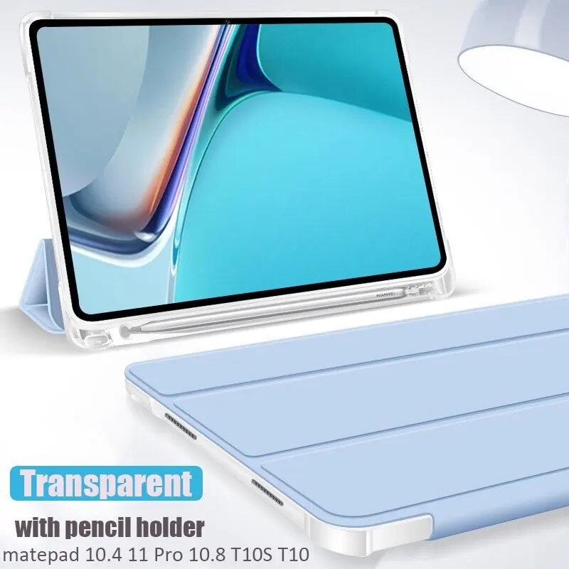 Capa de Tablet de Couro com Suporte para Lápis para Huawei Matepad T10s 10.1 T10 9.7 se 10.4 11 Pro11 10.4 Pro 10.8 v6 v7