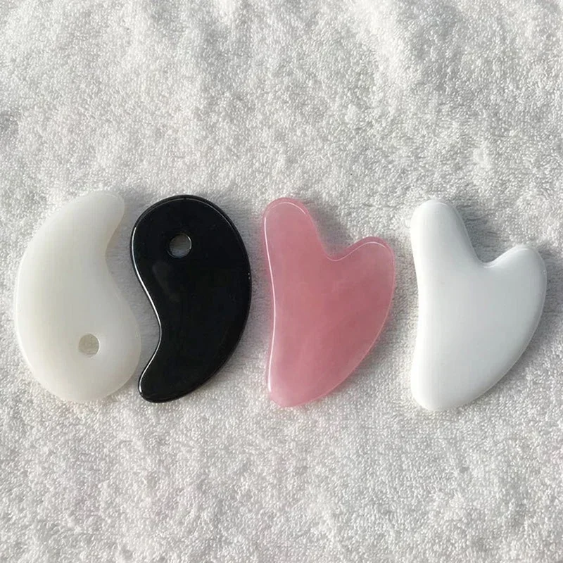 1pc Heart Shape SPA Massage Beeswax Gua sha Scraping Massage Scraper Face Massager Acupuncture Guasha Board Massager for face 4