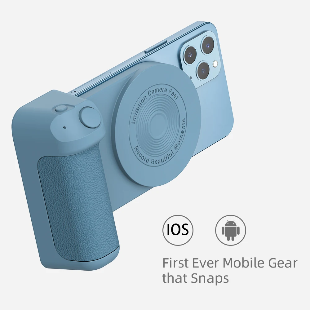 Impugnatura Magnetica Per Fotocamera Con Telecomando Bluetooth E Supporto, Staffa Per Smartphone, Scatto Remoto, Per Vlog E Foto, Compatibile Android