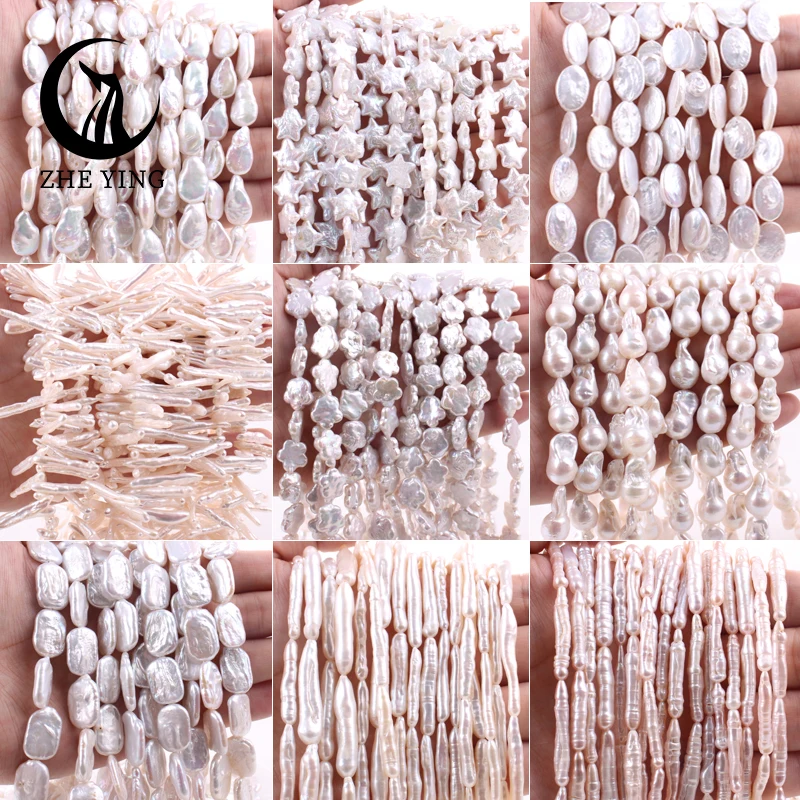 

Irregular Natural Baroque Freshwater Pearl Beads Star Toothpick Flower Spacer Bead For Jewelry Making DIY Necklace Bracelets