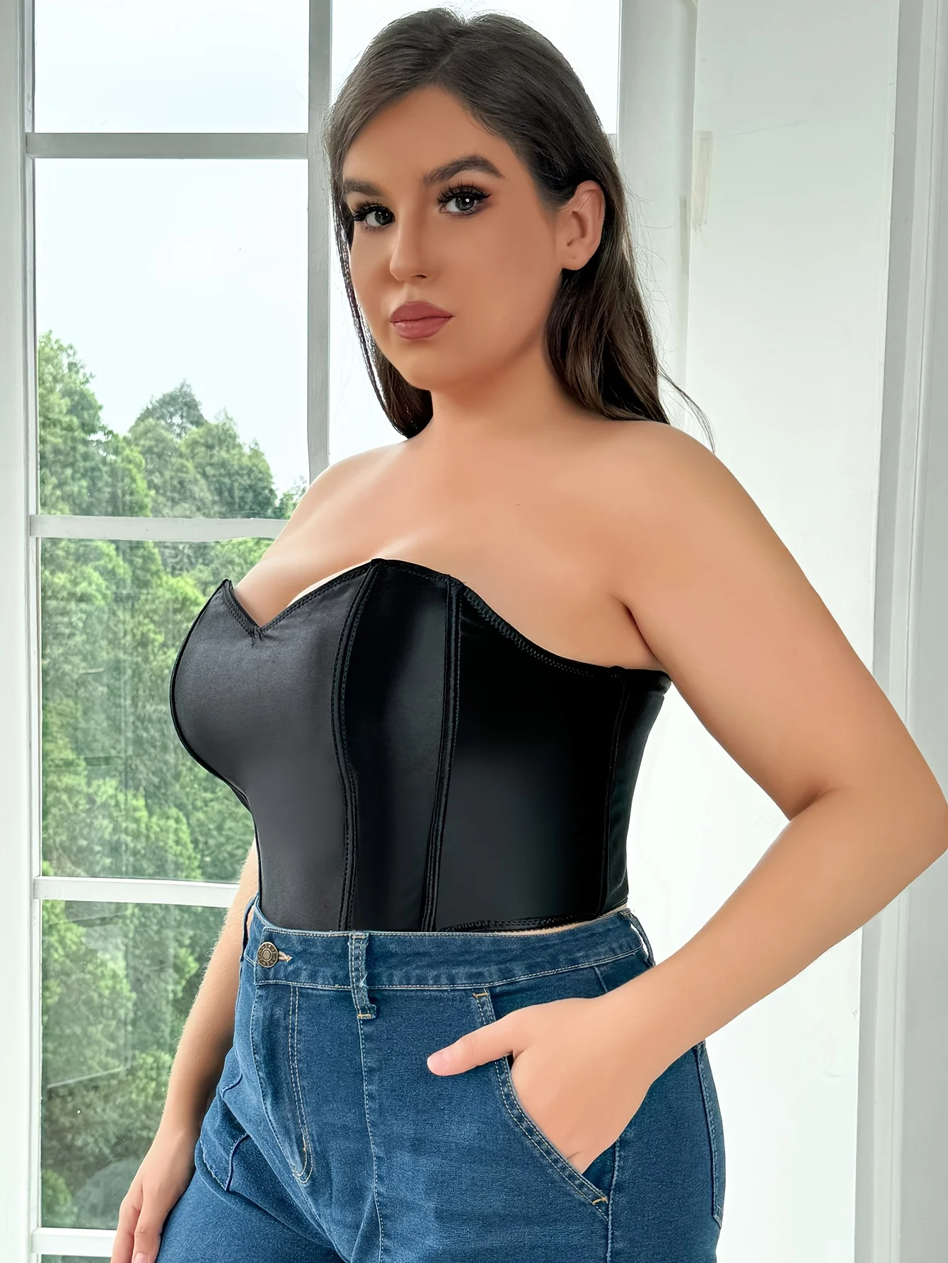 Description Picture 6 of itemSexy Women Tube Tops Spring Summer Casual Elegant Female Strapless Vest Skinny Corset Fashion Y2K Street Style Slim Crop Top