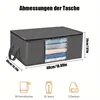 35L Fabric Storage Bags with Clear Viewing Windows - Quilted, Foldable Organizer Boxes for Clothes, Blankets & Bedding 3