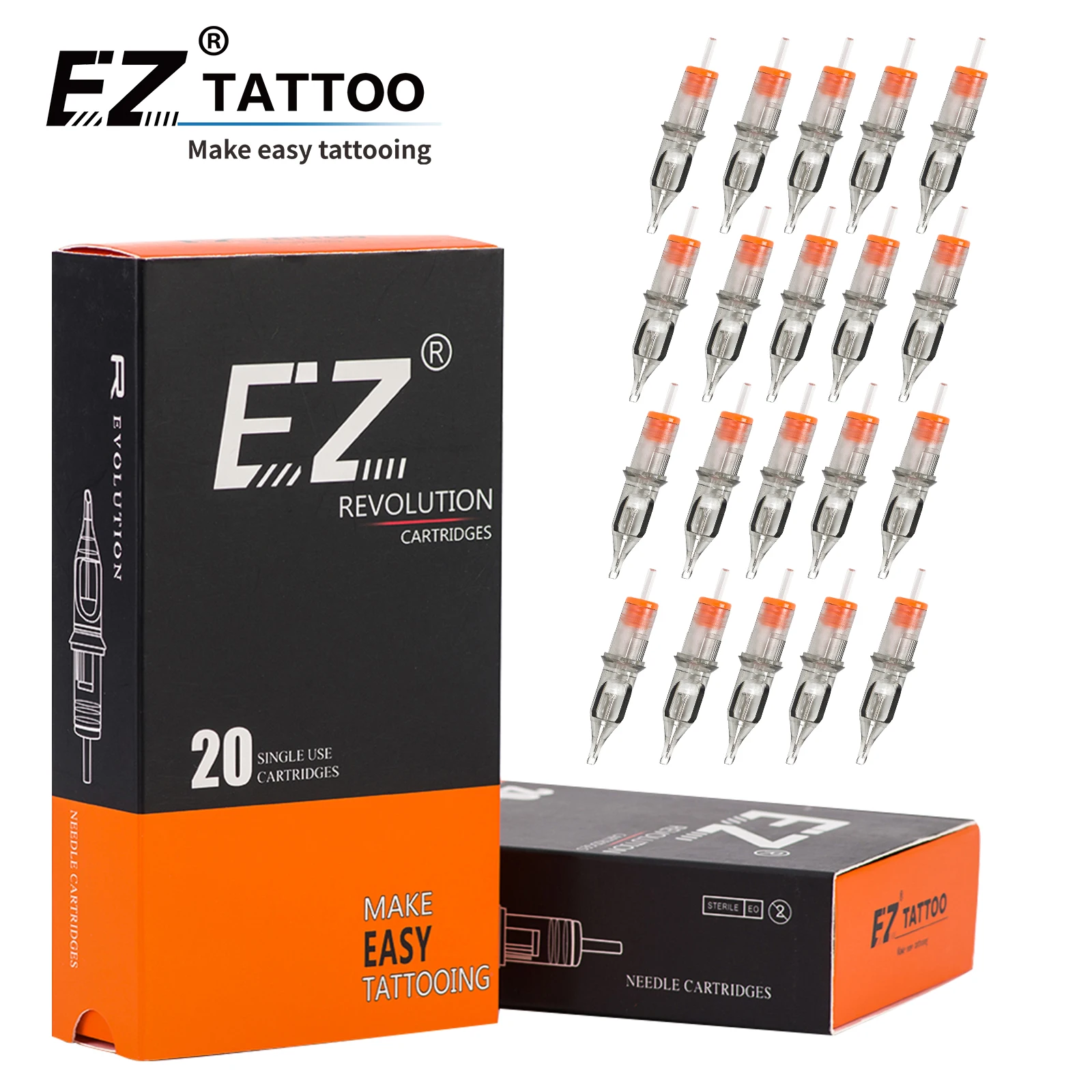EZRevolutionCartridgeTattooNeedlesRoundShaderRS35MMMedium