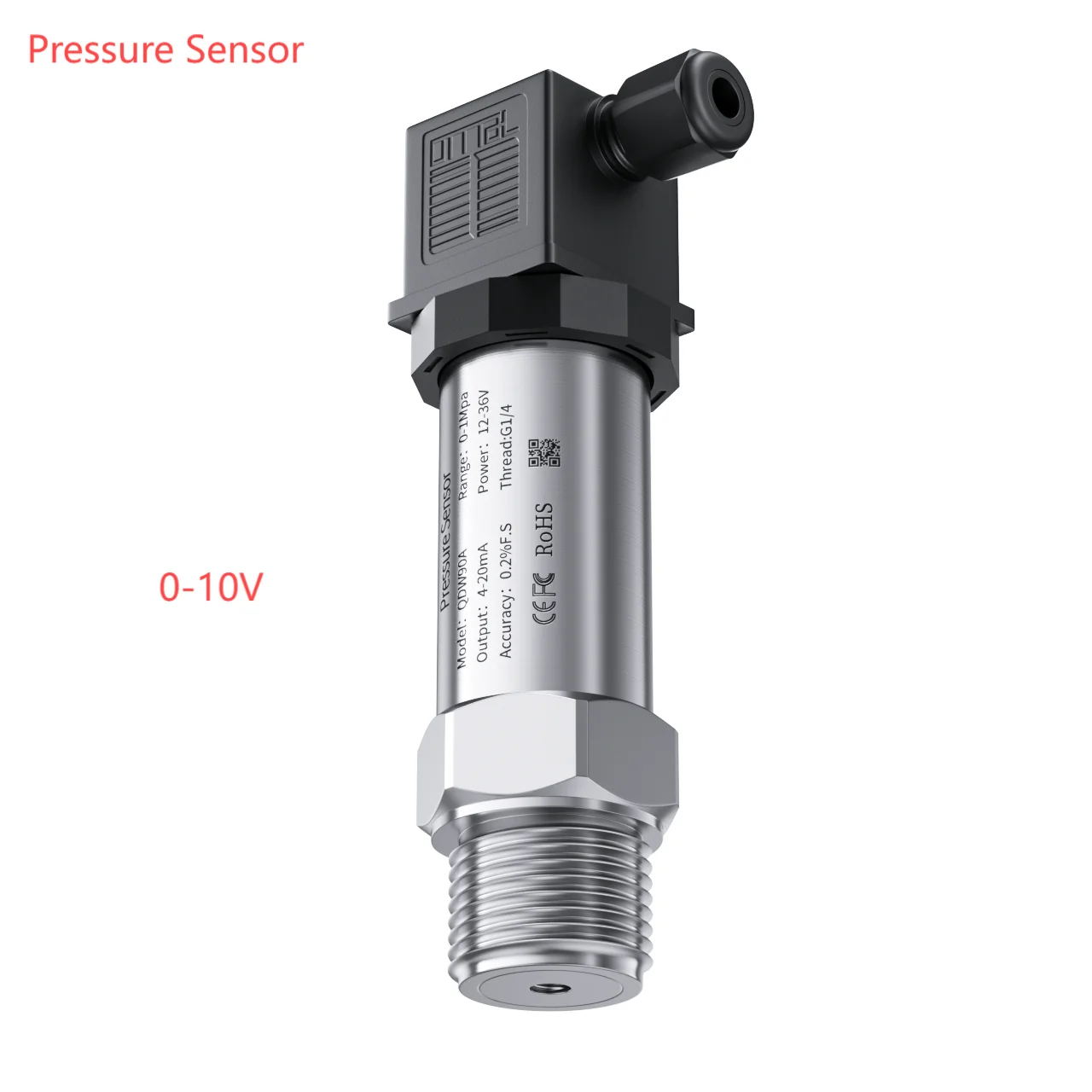 0-10V to 500bar Pressure Sensor Transmitter 24V supply Water Gas Oil Liquid 150psi gauge G1/4 NPT1/2 10bar 16 bar 300 bar