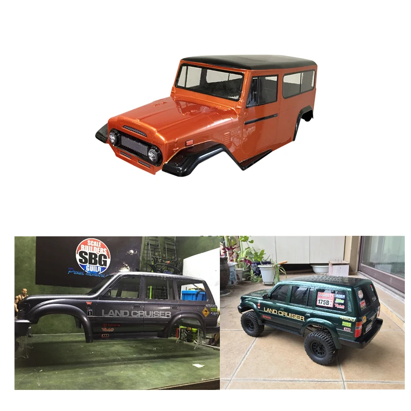 Unpainted Clear Rc Body Soft Shell For 1:10 Scale Crawler Car Model Land Cruiser LC80 313 Wheelbase Frame Upgrade Modification
