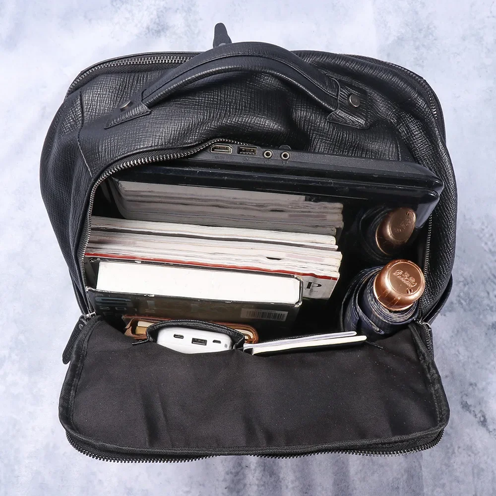 Solid Color Backpack-Large Capacity Laptop Bag for Business Travel & Daily Commute