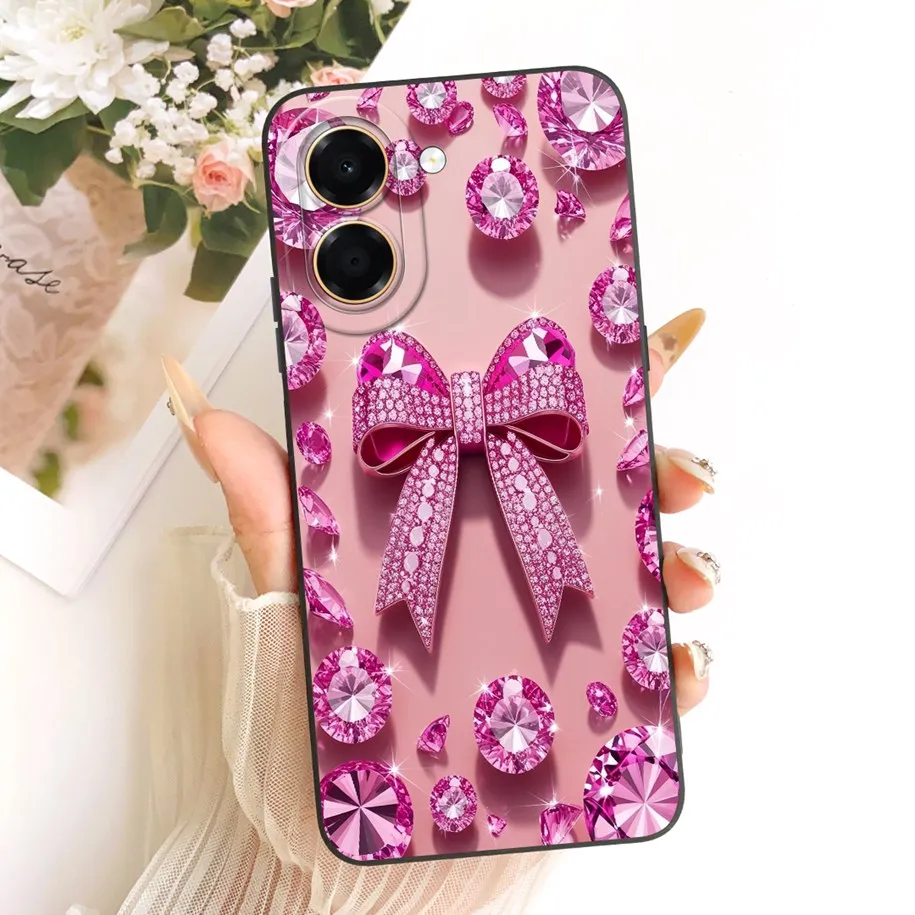Pretty Flower Candy Painted Soft Silicone Phone Case - Back Cover & Bumper