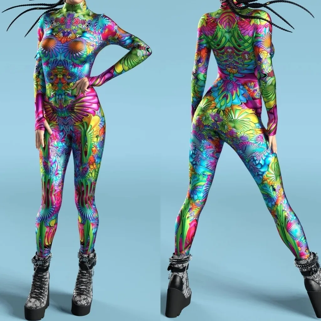 

Унисекс, кибер-панк, 3D цифровая печать, Хэллоуин, вечерние, одежда для ролевых игр, женский и мужской костюм для косплея, карнавальный комбинезон