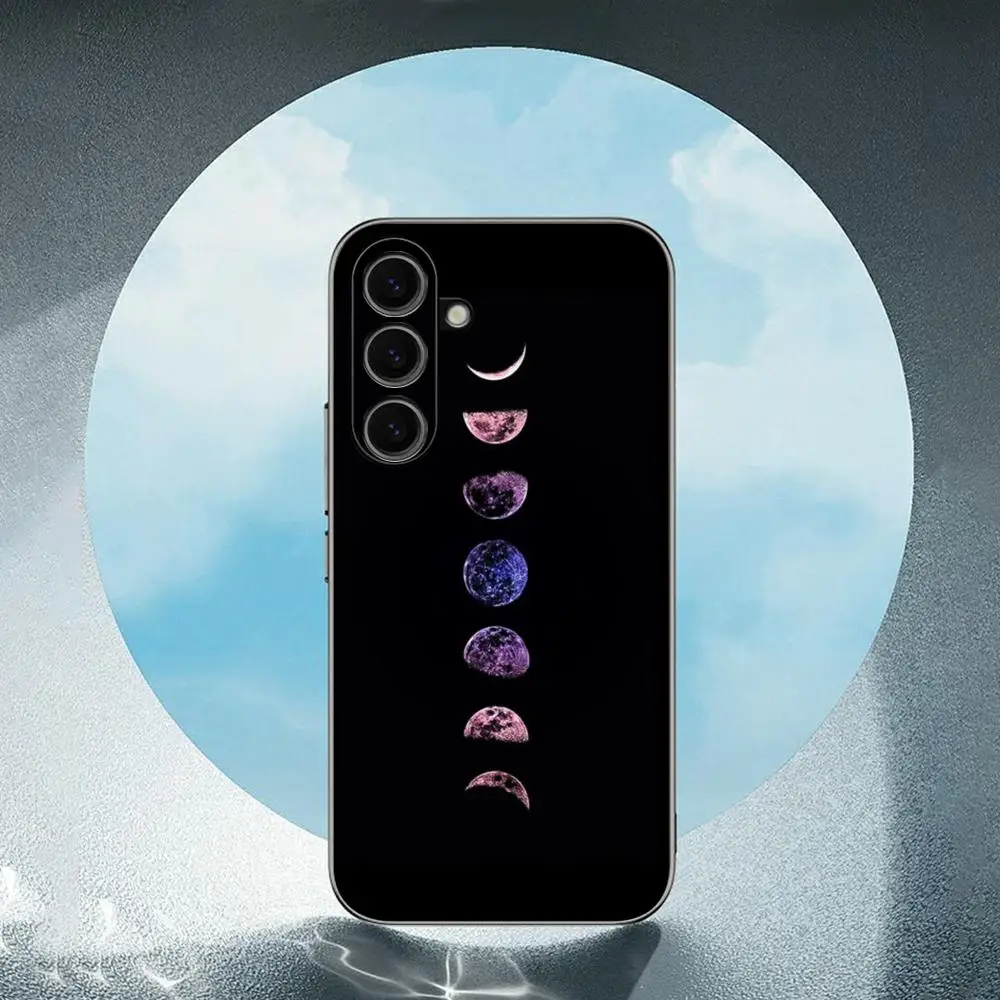Moon Cool Design Soft Black Phone Case