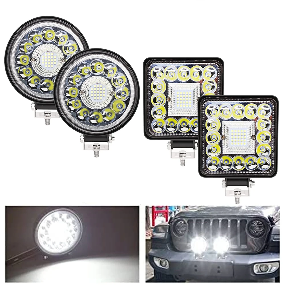 1/2/4/6Pcs 4Inch 123W 99W Led Bar Offroad 4X4 Spotlight 12V 24V Work Light Bar For Truck Car Tractor Suv Atv Barra Led Headlight