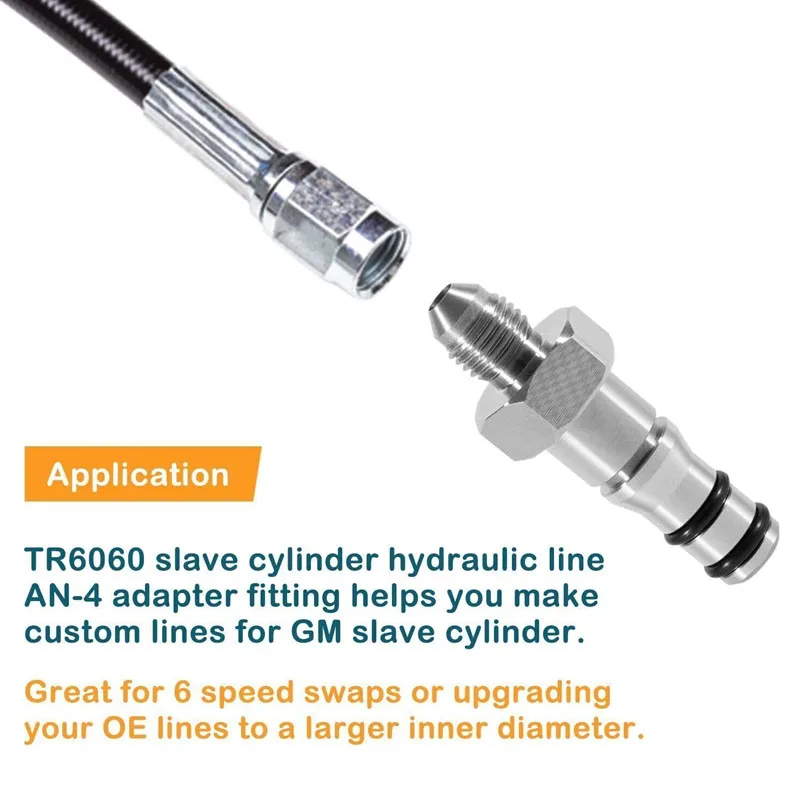 Clutch Slave Cylinder Hydraulic Line Adapter Fitting AN-4 TREMEC SWAP SS for GM LS LSX TR6060