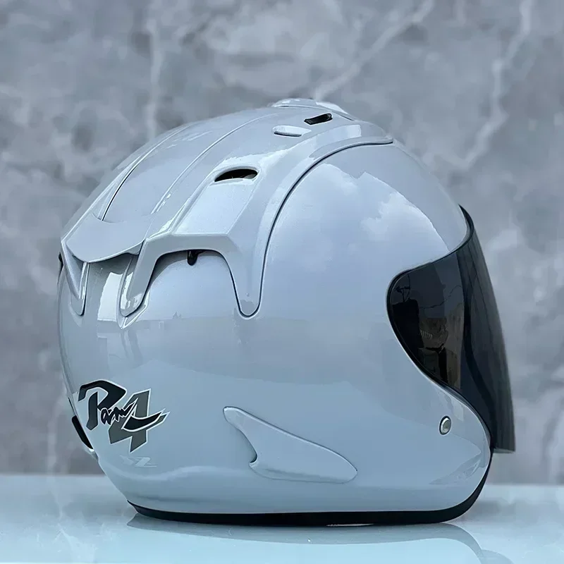 

Half Helmet Ram4 SZ Cement Grey Casco Casque Summer Season Safety Single Len Motorcycle Helmet Women and Men Capacete