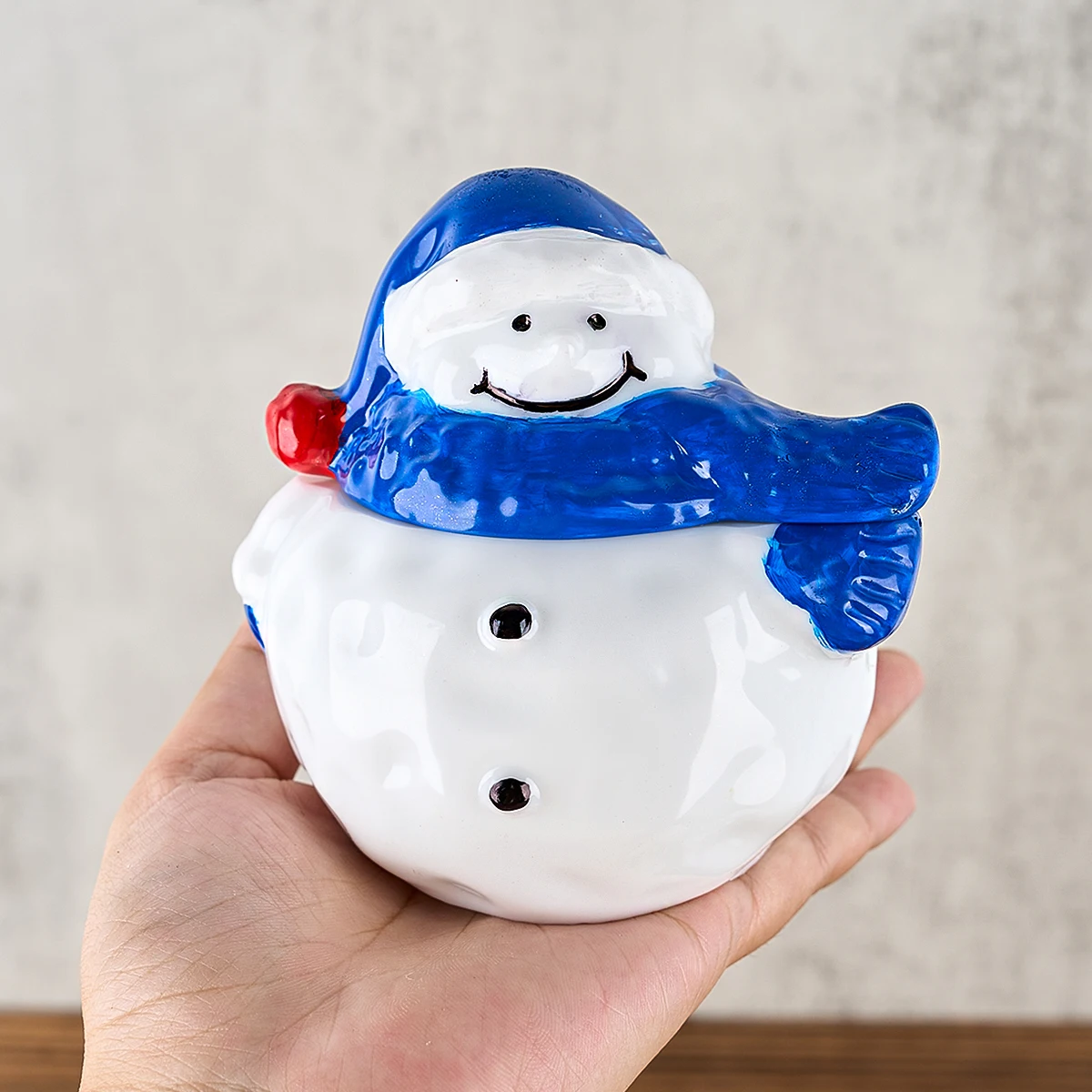 Christma Snowman Jar Silicone Mold with Lid DIY Scented Candle Cup Plaster Resin Molds 3D Storage Box Ornaments Craft Gift Tools