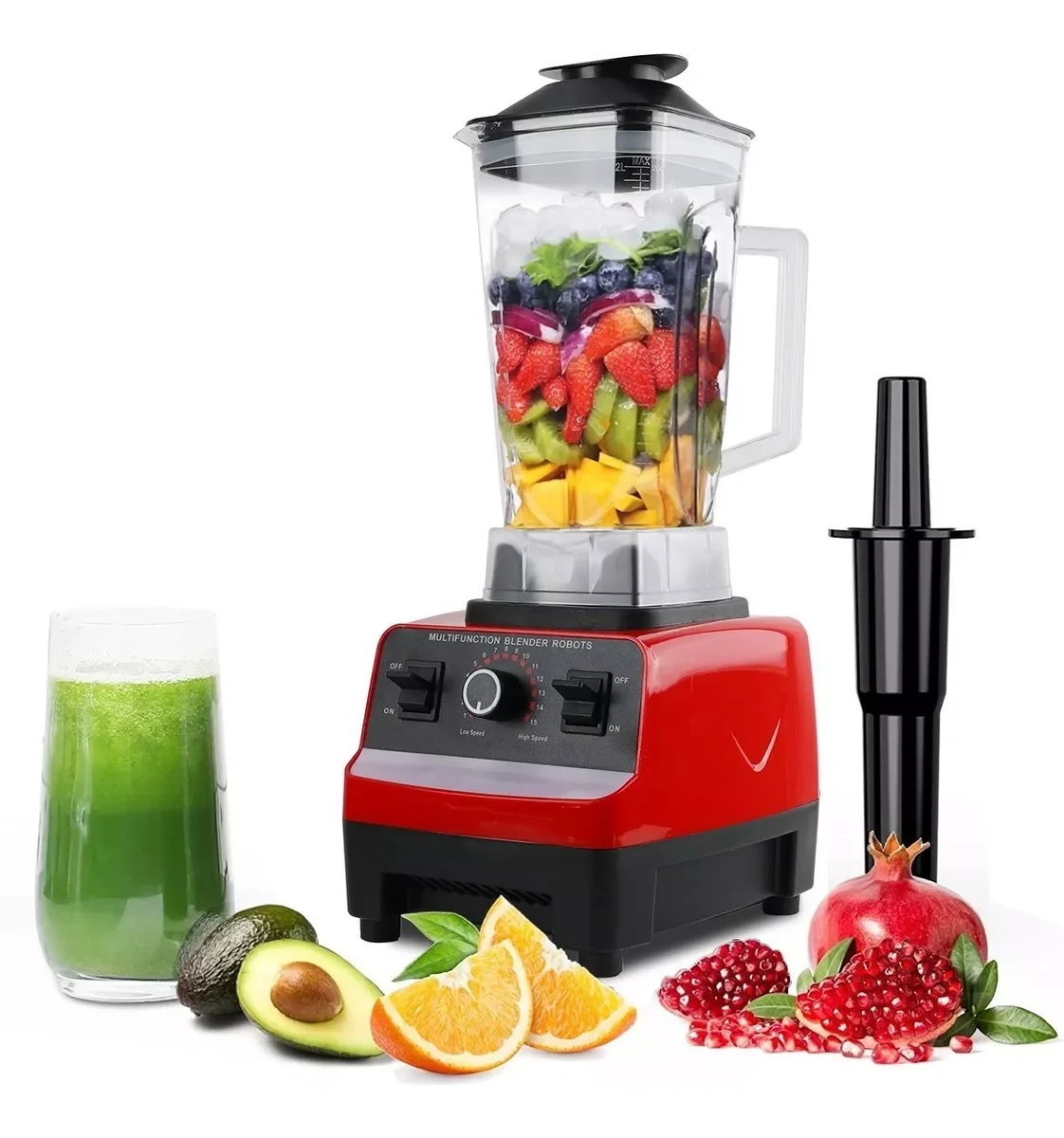

2200W Professional Blender High Power Mixer Juicer Fruit Food Processor Ice Smoothies Machine Heavy Duty 2L Jar BPA Free